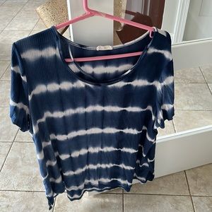 Crescent blue and white t shirt